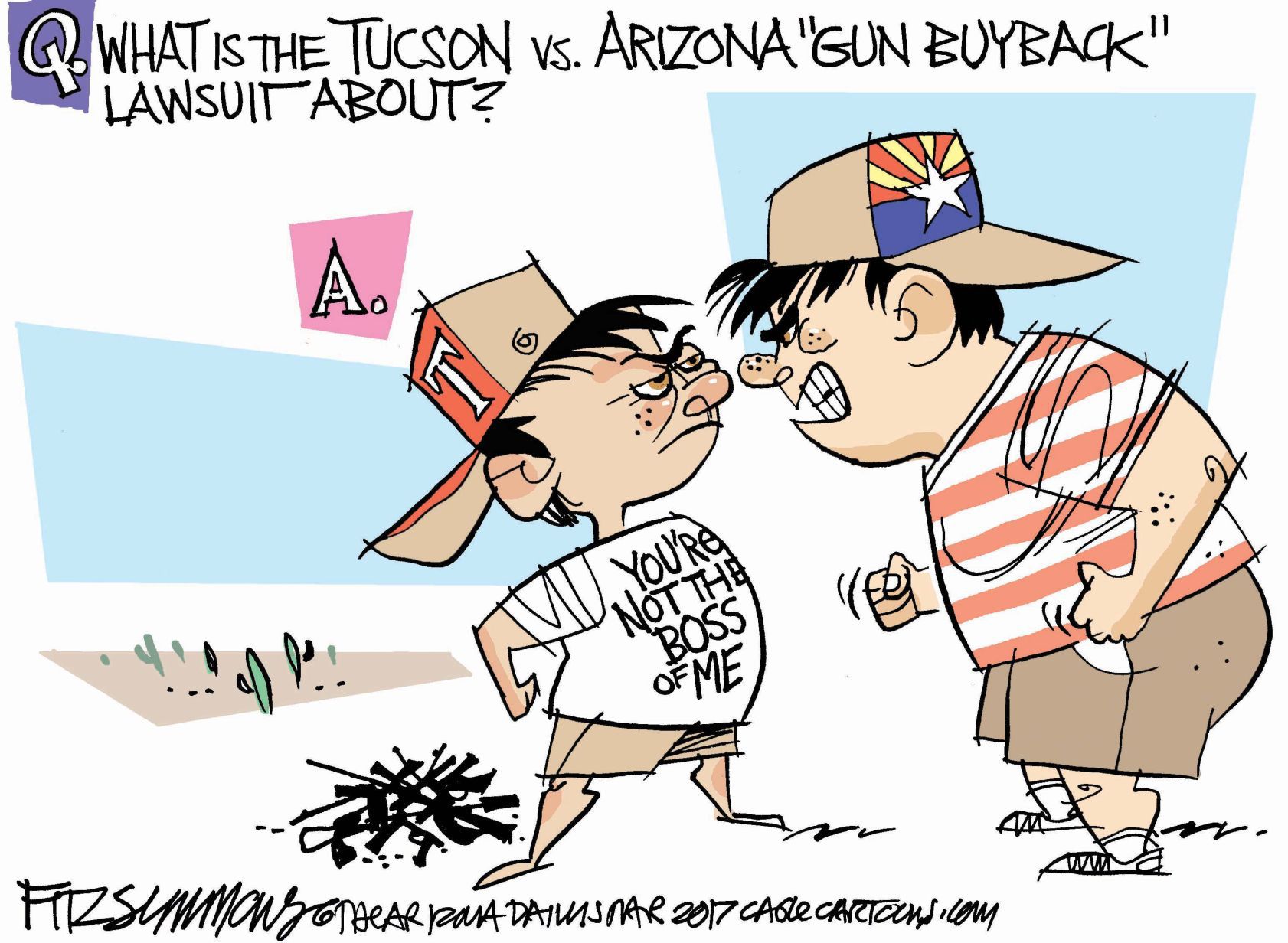 Daily Fitz Cartoon: Stand off